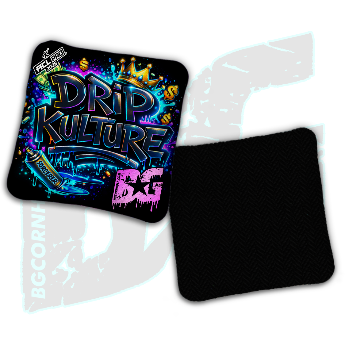 2026 Multiple Bag Models - DK x BG "Graffiti King" - ACL Pro Stamped Cornhole Bags - Set of 4 Bags