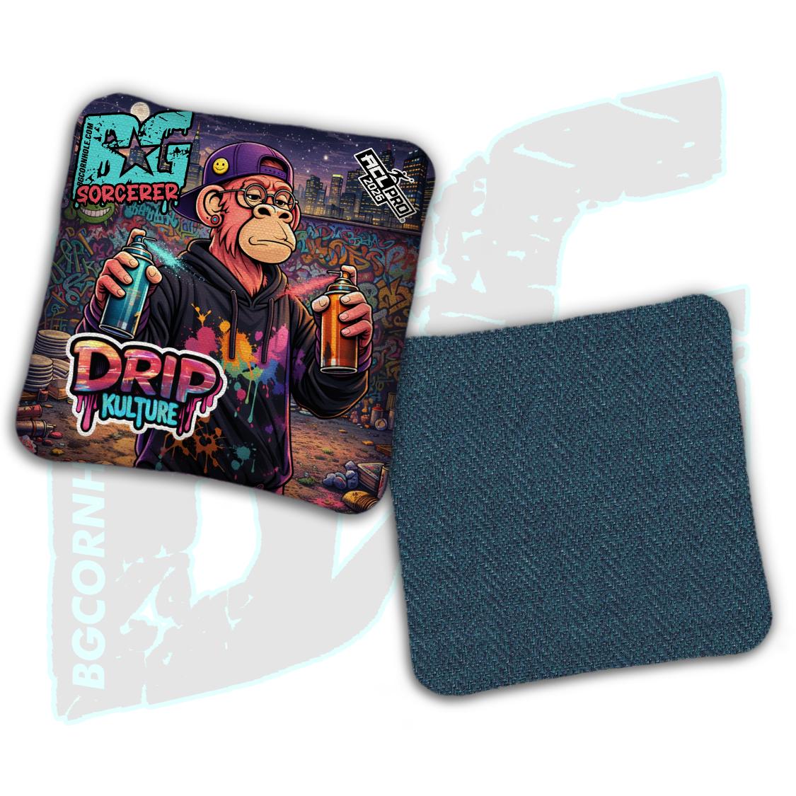 2026 Multiple Bag Models - DK x BG "Street Art" - ACL Pro Stamped Cornhole Bags - Set of 4 Bags