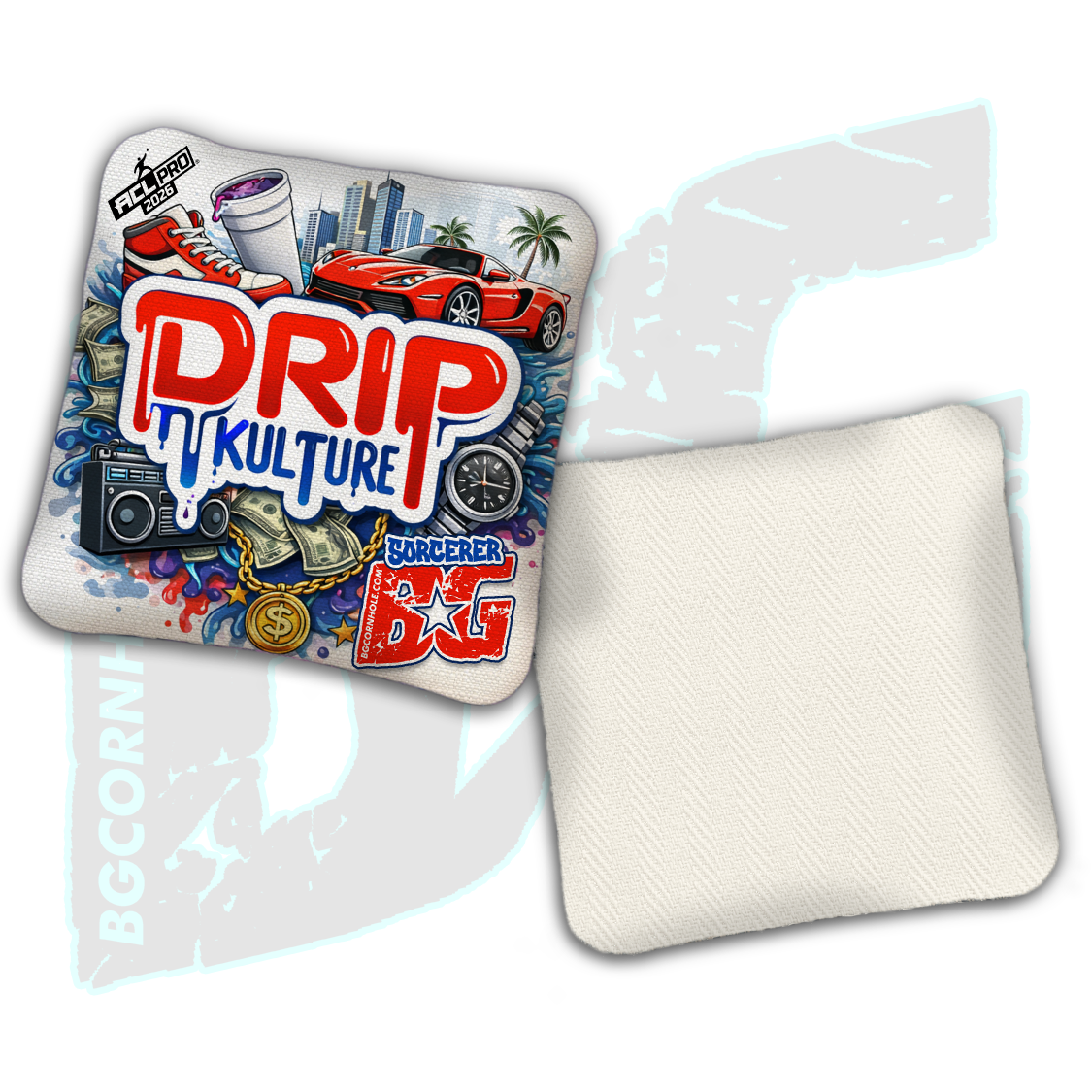2026 Multiple Bag Models - DK x BG "Streetvibe" - ACL Pro Stamped Cornhole Bags - Set of 4 Bags