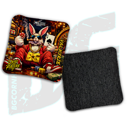 2026 Multiple Bag Models - DK x BG "Ace Rabbit" - ACL Pro Stamped Cornhole Bags - Set of 4 Bags