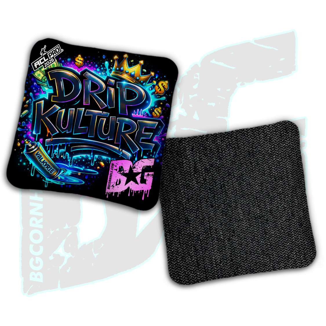 2026 Multiple Bag Models - DK x BG "Graffiti King" - ACL Pro Stamped Cornhole Bags - Set of 4 Bags