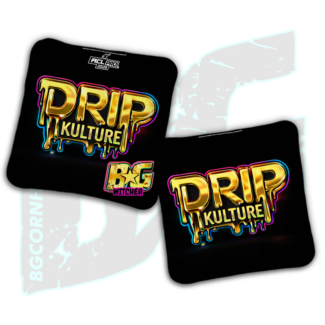 2026 Multiple Bag Models - DK x BG "Metallic" - ACL Pro Stamped Cornhole Bags - Set of 4 Bags