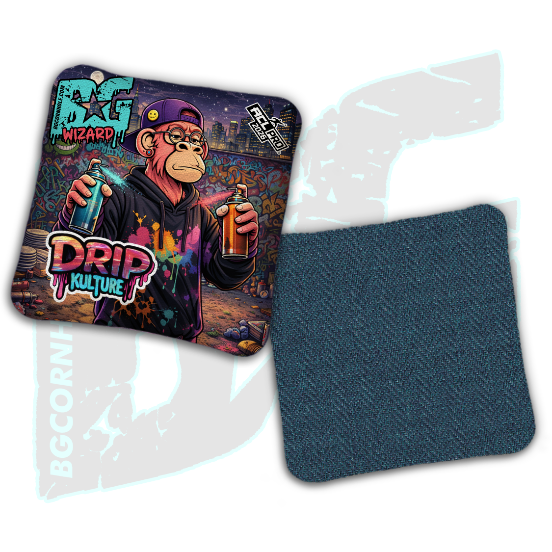 2026 Multiple Bag Models - DK x BG "Street Art" - ACL Pro Stamped Cornhole Bags - Set of 4 Bags