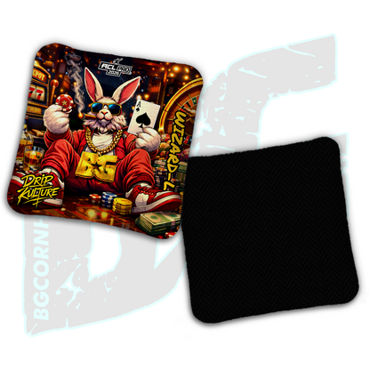 2026 Multiple Bag Models - DK x BG "Ace Rabbit" - ACL Pro Stamped Cornhole Bags - Set of 4 Bags
