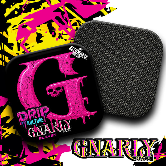 2026 Multiple Bag Models - DK x Gnarly Bags "Gallion Black" - ACL Pro Stamped Cornhole Bags - Set of 4 Bags