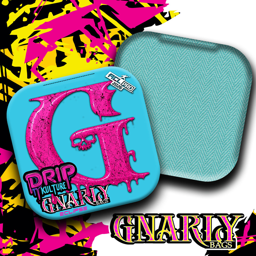 2026 Multiple Bag Models - DK x Gnarly Bags "Gallion Blue" - ACL Pro Stamped Cornhole Bags - Set of 4 Bags