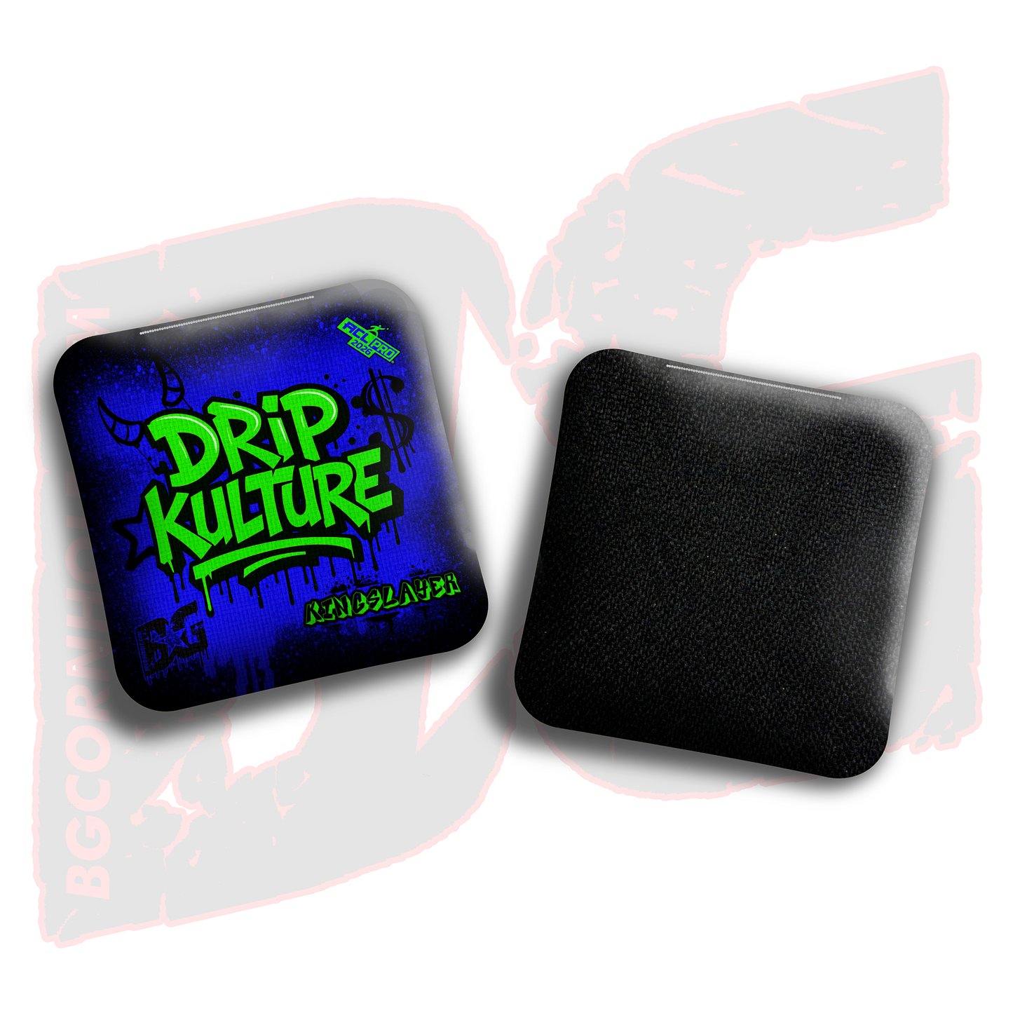 2026 Multiple Bag Models - DK x BG "Drip Kulture graffiti" - ACL Pro Stamped Cornhole Bags - Set of 4 Bags