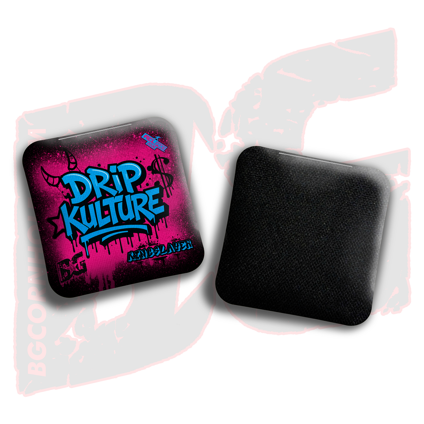 2026 Multiple Bag Models - DK x BG "Drip Kulture graffiti" - ACL Pro Stamped Cornhole Bags - Set of 4 Bags