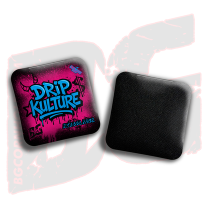 2026 Multiple Bag Models - DK x BG "Drip Kulture graffiti" - ACL Pro Stamped Cornhole Bags - Set of 4 Bags