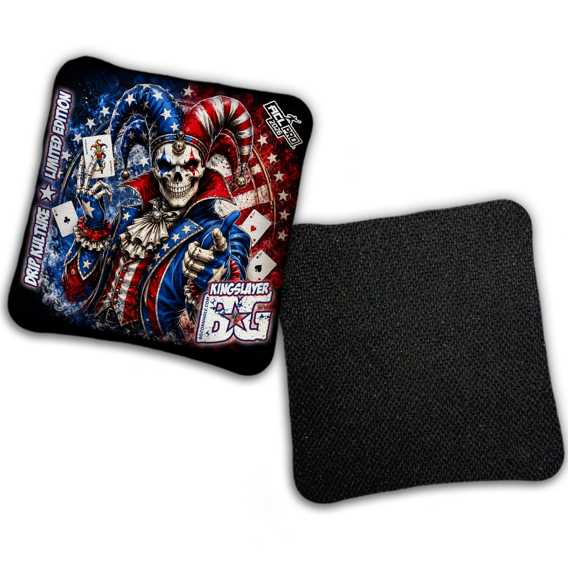 2026 Multiple Bag Models - DK x BG "USA Joker" - ACL Pro Stamped Cornhole Bags - Set of 4 Bags