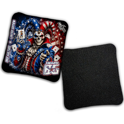 2026 Multiple Bag Models - DK x BG "USA Joker" - ACL Pro Stamped Cornhole Bags - Set of 4 Bags