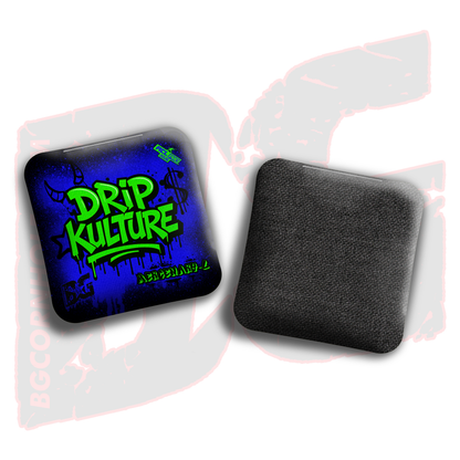 2026 Multiple Bag Models - DK x BG "Drip Kulture graffiti" - ACL Pro Stamped Cornhole Bags - Set of 4 Bags