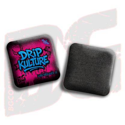 2026 Multiple Bag Models - DK x BG "Drip Kulture graffiti" - ACL Pro Stamped Cornhole Bags - Set of 4 Bags
