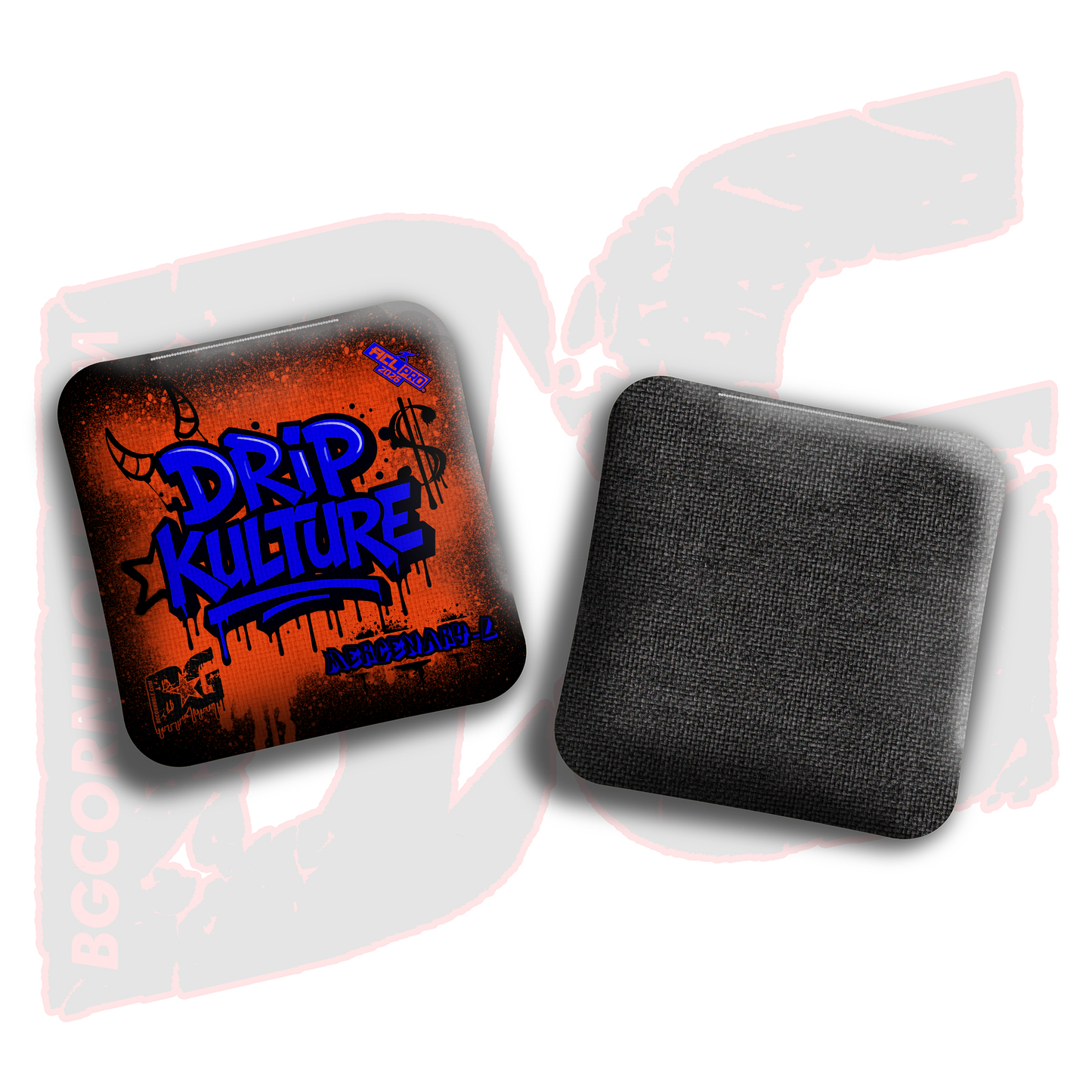 2026 Multiple Bag Models - DK x BG "Drip Kulture graffiti" - ACL Pro Stamped Cornhole Bags - Set of 4 Bags