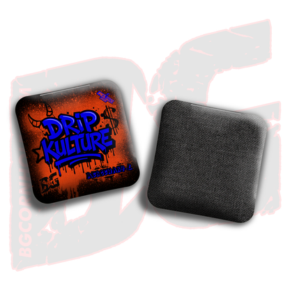 2026 Multiple Bag Models - DK x BG "Drip Kulture graffiti" - ACL Pro Stamped Cornhole Bags - Set of 4 Bags