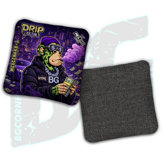 2026 Multiple Bag Models - DK x BG "NFT Midnight Hustle" - ACL Pro Stamped Cornhole Bags - Set of 4 Bags