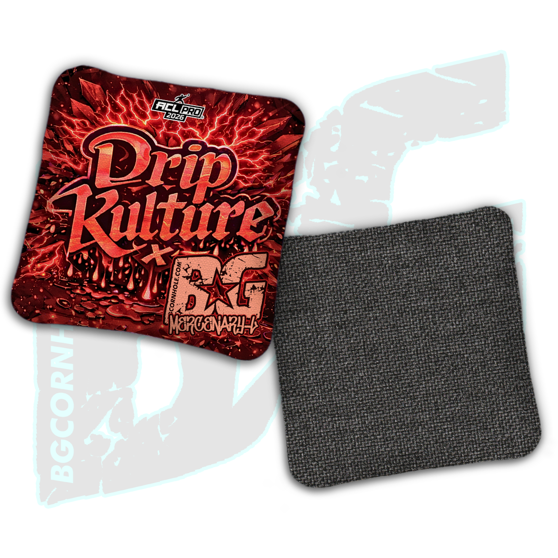 2026 Multiple Bag Models - DK x BG "Aftershock" - ACL Pro Stamped Cornhole Bags - Set of 4 Bags