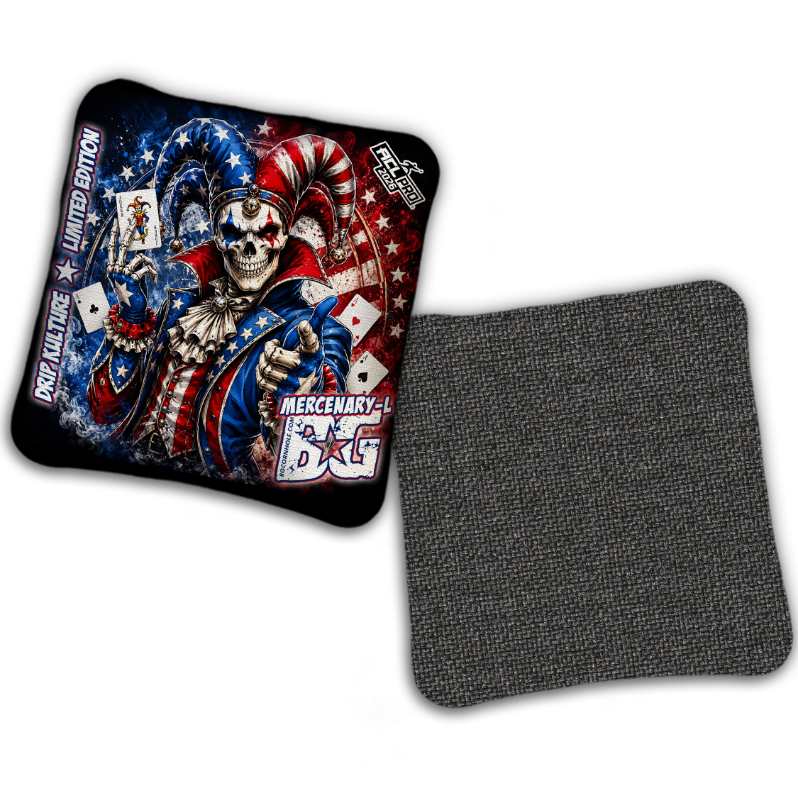 2026 Multiple Bag Models - DK x BG "USA Joker" - ACL Pro Stamped Cornhole Bags - Set of 4 Bags
