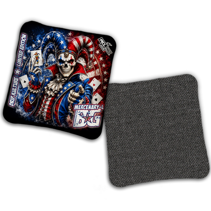 2026 Multiple Bag Models - DK x BG "USA Joker" - ACL Pro Stamped Cornhole Bags - Set of 4 Bags