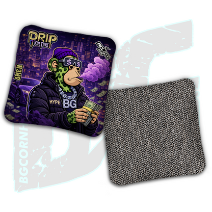 2026 Multiple Bag Models - DK x BG "NFT Midnight Hustle" - ACL Pro Stamped Cornhole Bags - Set of 4 Bags