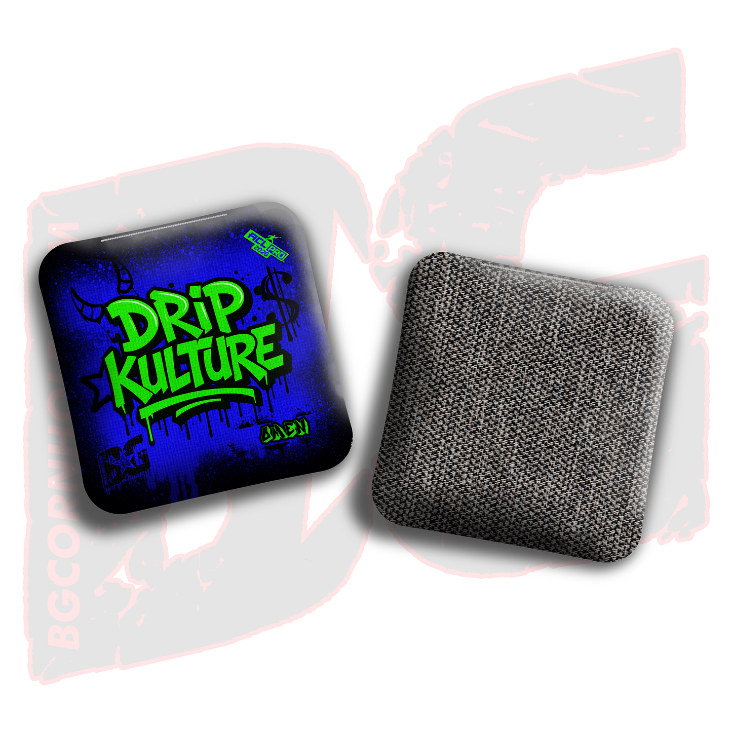 2026 Multiple Bag Models - DK x BG "Drip Kulture graffiti" - ACL Pro Stamped Cornhole Bags - Set of 4 Bags