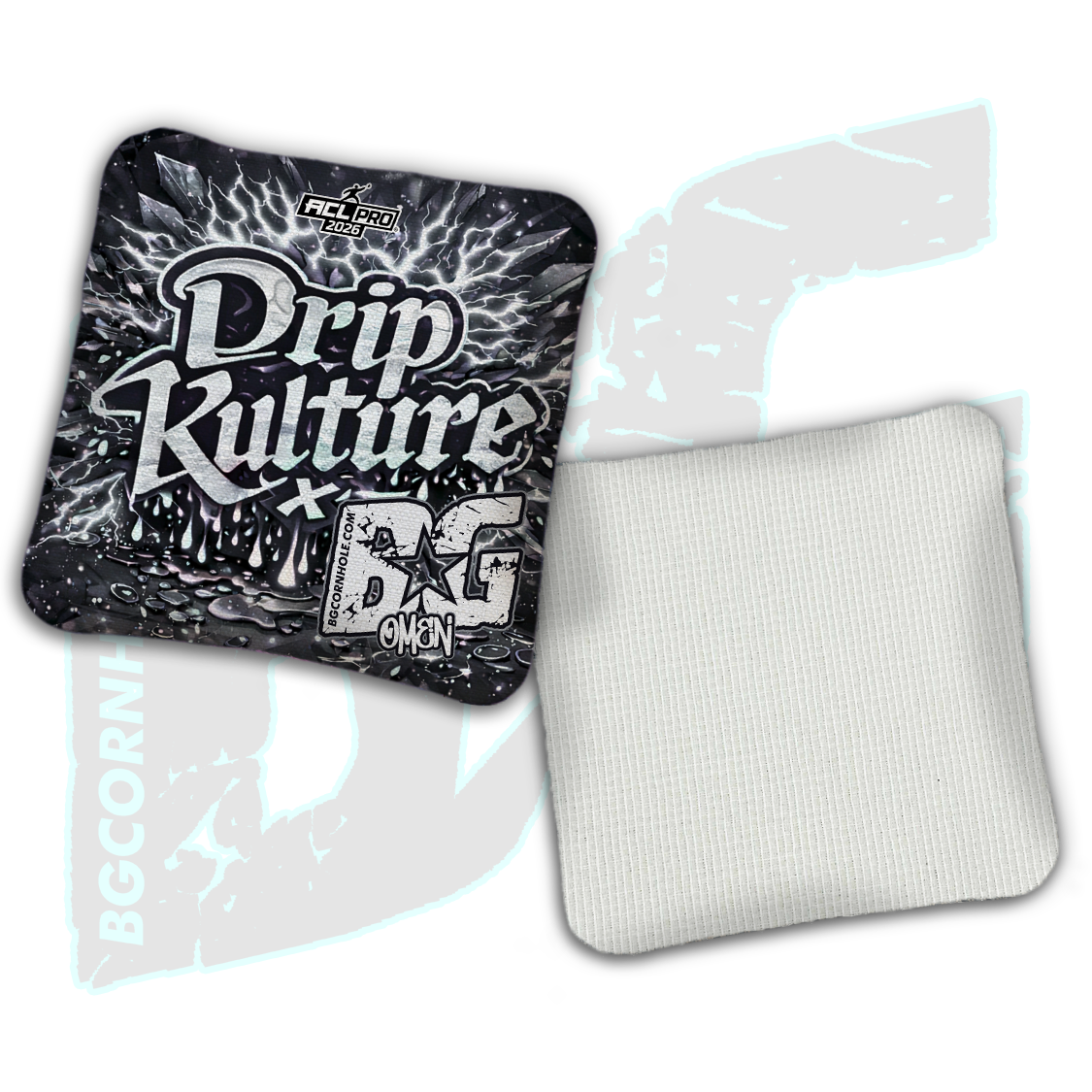 2026 Multiple Bag Models - DK x BG "Aftershock" - ACL Pro Stamped Cornhole Bags - Set of 4 Bags