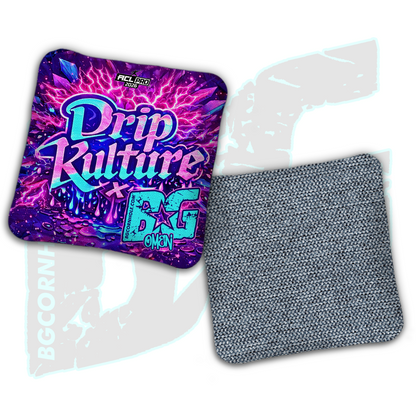 2026 Multiple Bag Models - DK x BG "Aftershock" - ACL Pro Stamped Cornhole Bags - Set of 4 Bags