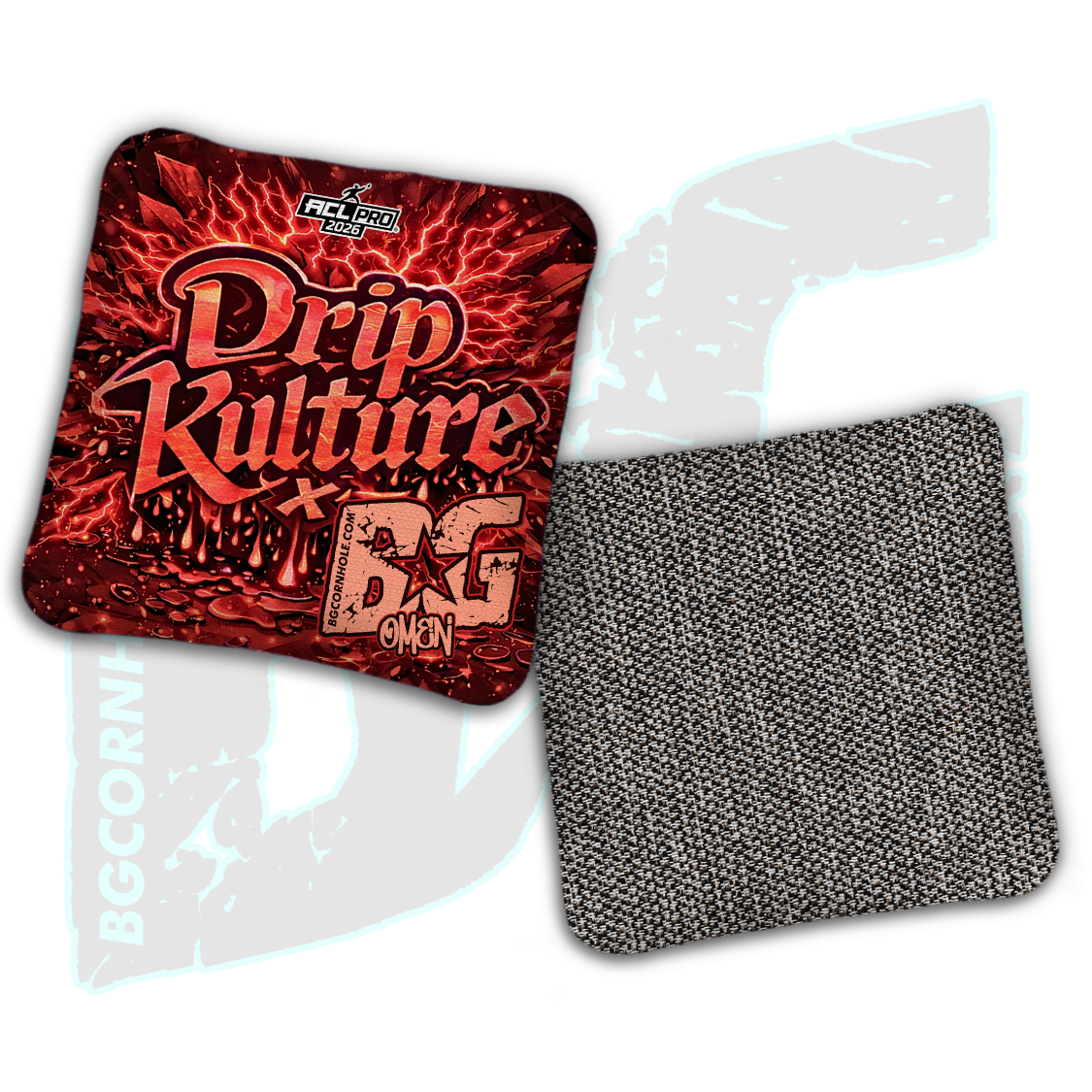 2026 Multiple Bag Models - DK x BG "Aftershock" - ACL Pro Stamped Cornhole Bags - Set of 4 Bags
