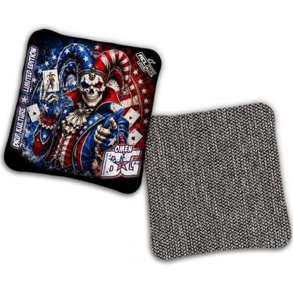 2026 Multiple Bag Models - DK x BG "USA Joker" - ACL Pro Stamped Cornhole Bags - Set of 4 Bags