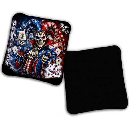 2026 Multiple Bag Models - DK x BG "USA Joker" - ACL Pro Stamped Cornhole Bags - Set of 4 Bags