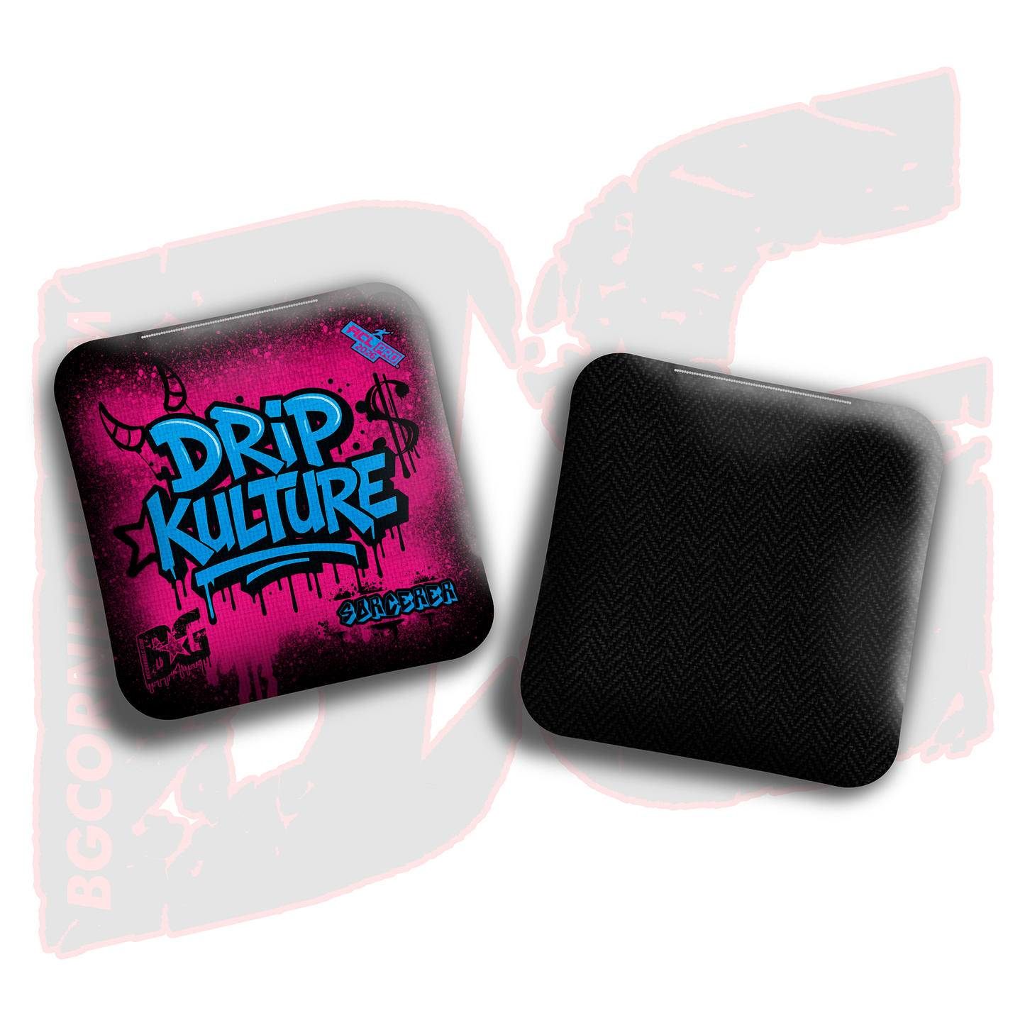 2026 Multiple Bag Models - DK x BG "Drip Kulture graffiti" - ACL Pro Stamped Cornhole Bags - Set of 4 Bags