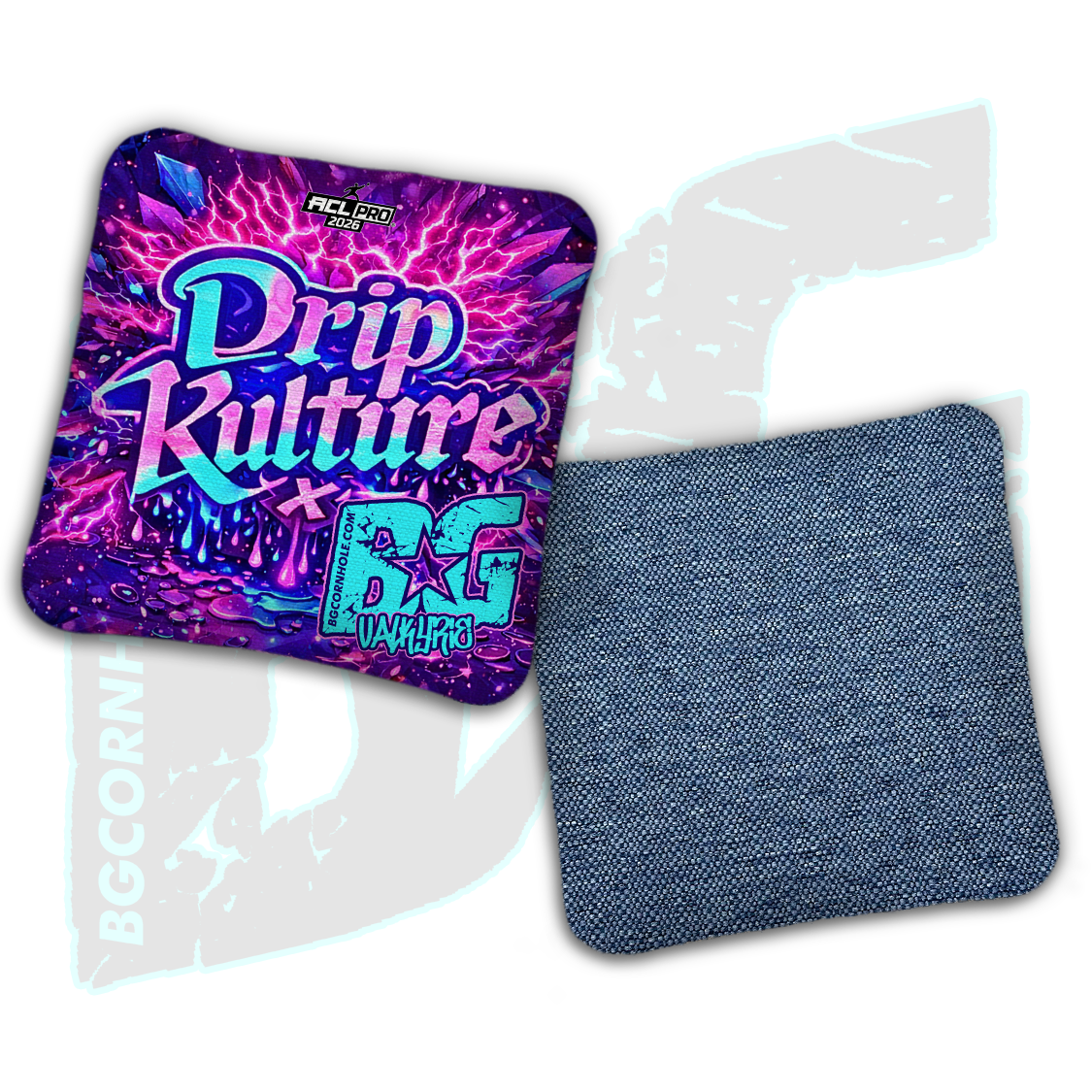 2026 Multiple Bag Models - DK x BG "Aftershock" - ACL Pro Stamped Cornhole Bags - Set of 4 Bags