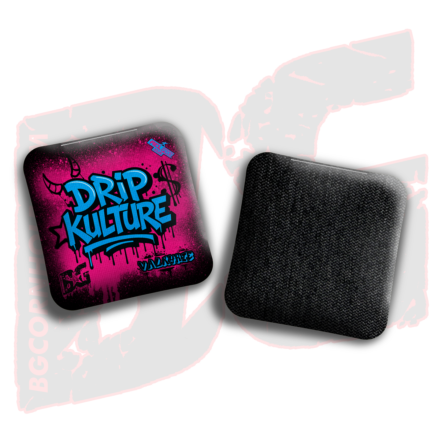 2026 Multiple Bag Models - DK x BG "Drip Kulture graffiti" - ACL Pro Stamped Cornhole Bags - Set of 4 Bags