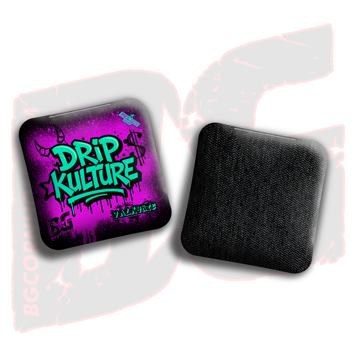 2026 Multiple Bag Models - DK x BG "Drip Kulture graffiti" - ACL Pro Stamped Cornhole Bags - Set of 4 Bags