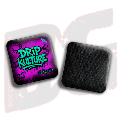 2026 Multiple Bag Models - DK x BG "Drip Kulture graffiti" - ACL Pro Stamped Cornhole Bags - Set of 4 Bags