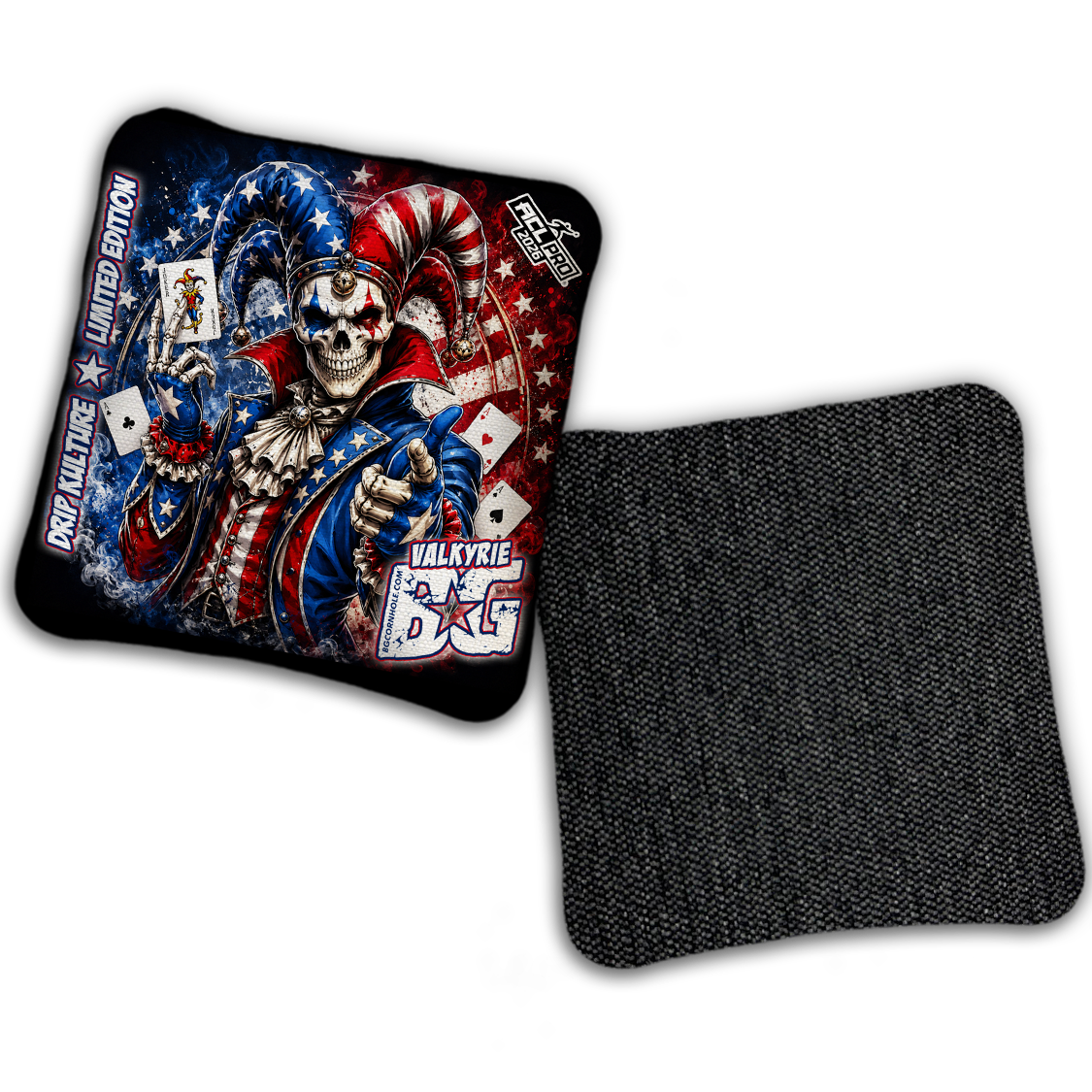 2026 Multiple Bag Models - DK x BG "USA Joker" - ACL Pro Stamped Cornhole Bags - Set of 4 Bags