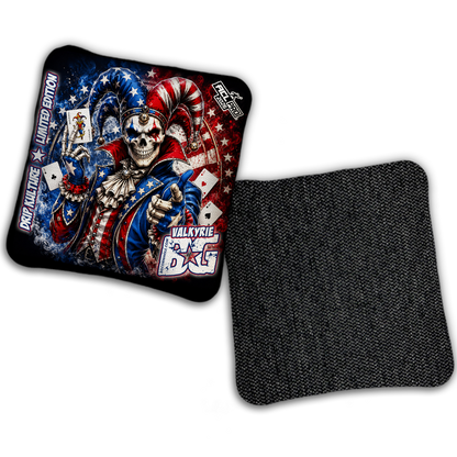 2026 Multiple Bag Models - DK x BG "USA Joker" - ACL Pro Stamped Cornhole Bags - Set of 4 Bags