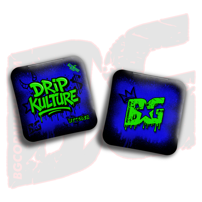 2026 Multiple Bag Models - DK x BG "Drip Kulture graffiti" - ACL Pro Stamped Cornhole Bags - Set of 4 Bags