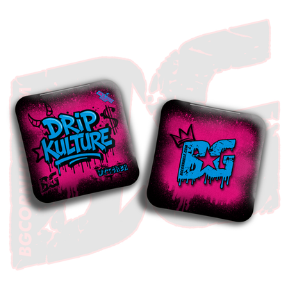 2026 Multiple Bag Models - DK x BG "Drip Kulture graffiti" - ACL Pro Stamped Cornhole Bags - Set of 4 Bags