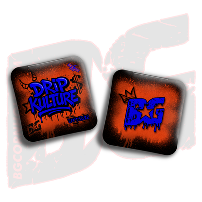 2026 Multiple Bag Models - DK x BG "Drip Kulture graffiti" - ACL Pro Stamped Cornhole Bags - Set of 4 Bags