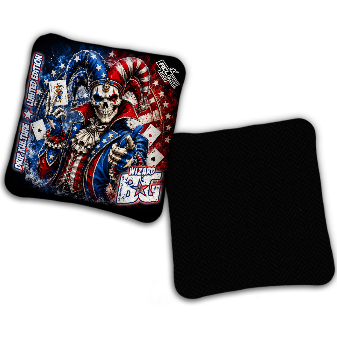 2026 Multiple Bag Models - DK x BG "USA Joker" - ACL Pro Stamped Cornhole Bags - Set of 4 Bags
