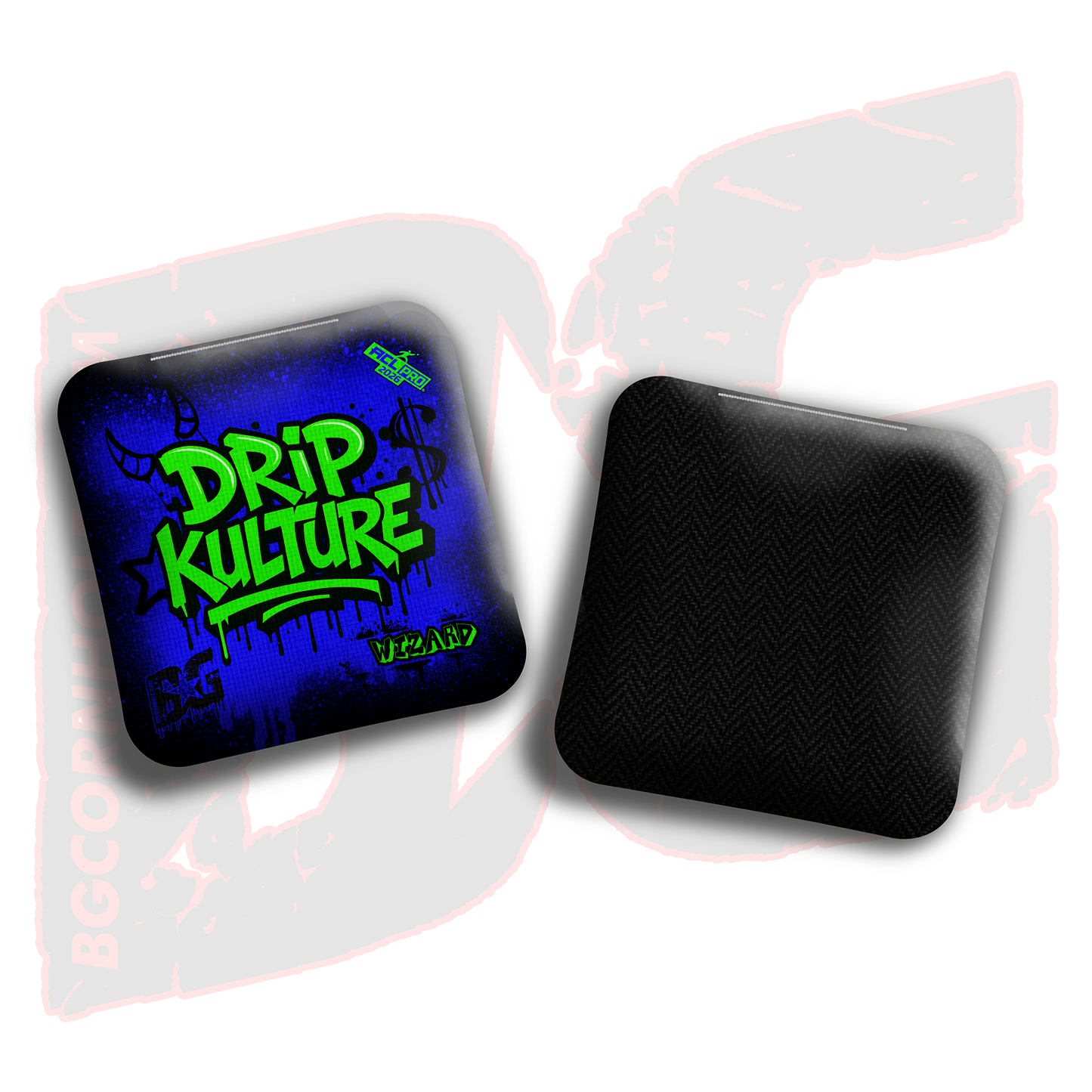 2026 Multiple Bag Models - DK x BG "Drip Kulture graffiti" - ACL Pro Stamped Cornhole Bags - Set of 4 Bags