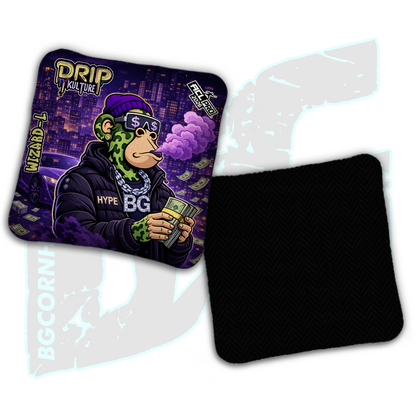 2026 Multiple Bag Models - DK x BG "NFT Midnight Hustle" - ACL Pro Stamped Cornhole Bags - Set of 4 Bags