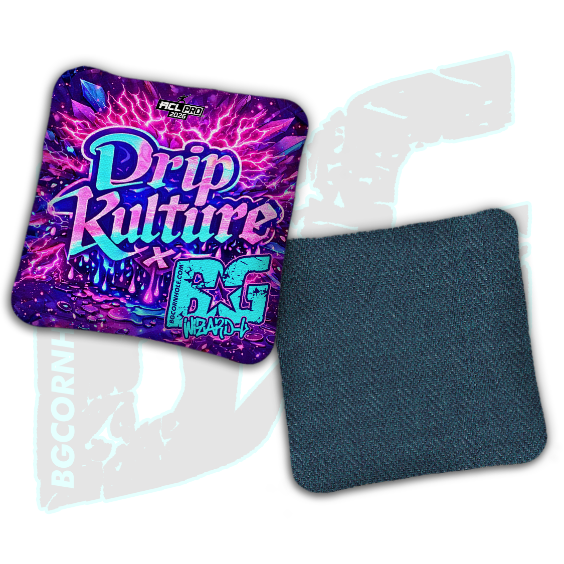 2026 Multiple Bag Models - DK x BG "Aftershock" - ACL Pro Stamped Cornhole Bags - Set of 4 Bags