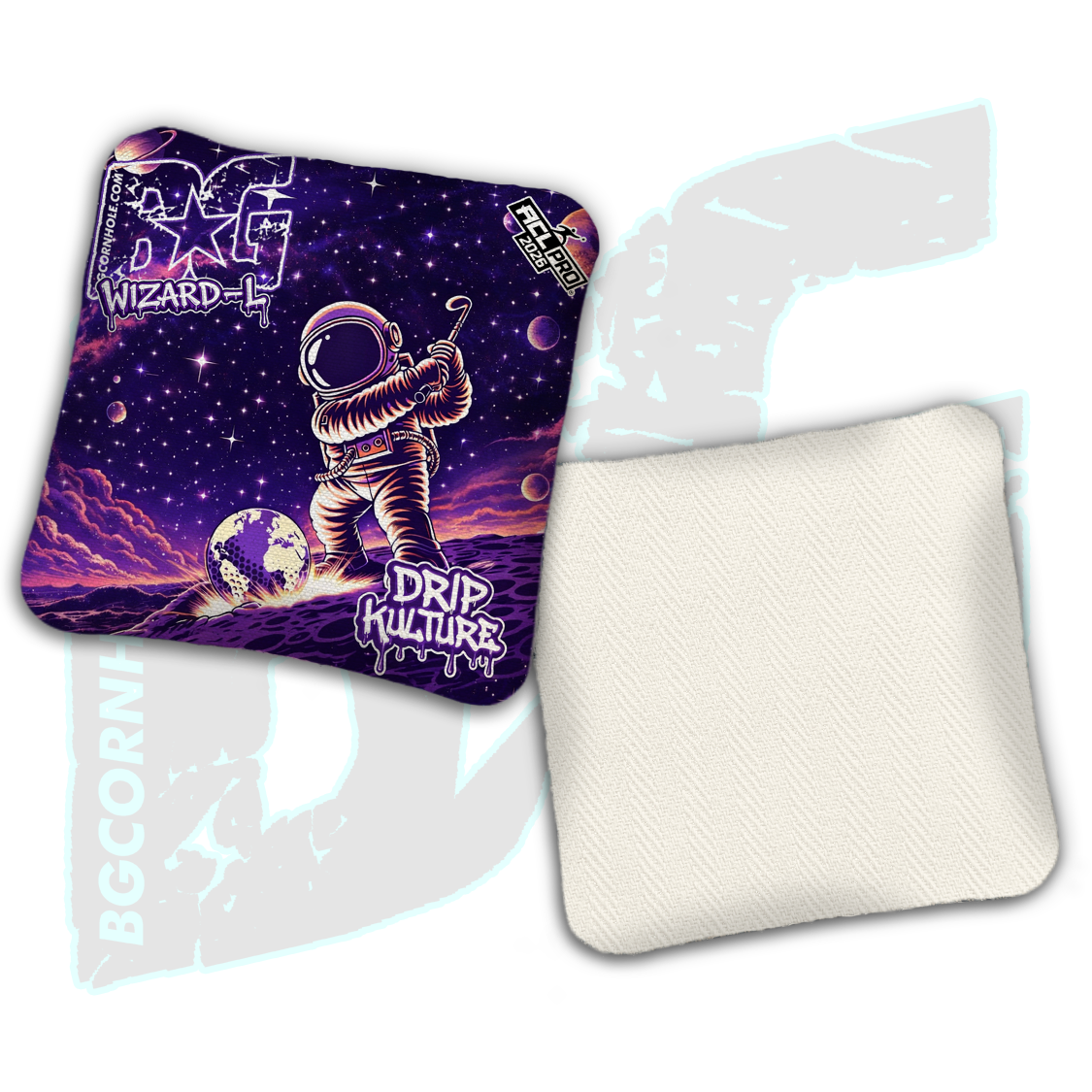 2026 Multiple Bag Models - DK x BG "Astro Golfer" - ACL Pro Stamped Cornhole Bags - Set of 4 Bags